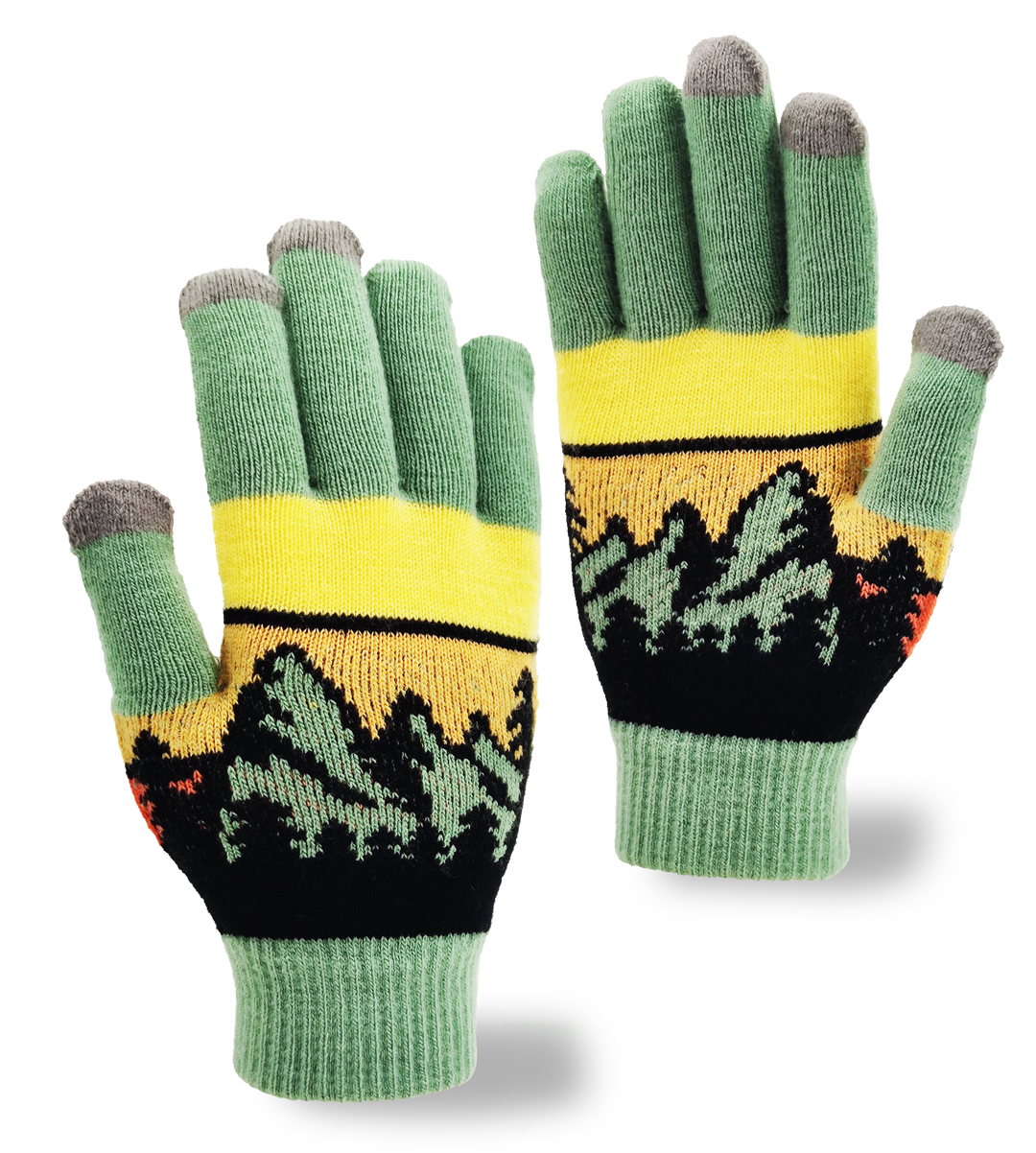 Evergreen Horizon Knit Gloves