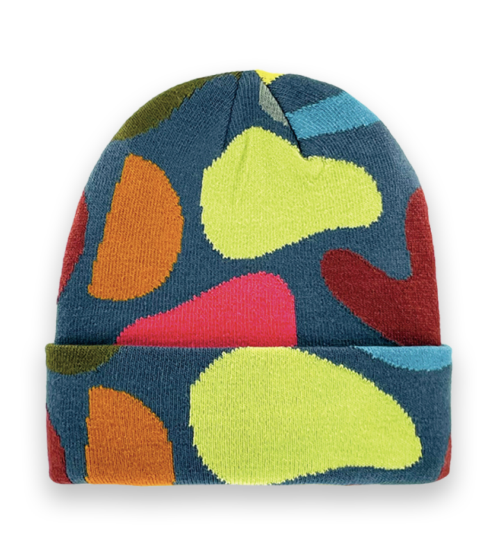 Unisex Colorful Abstract Shapes Knit Beanie Hat – Warm Winter Streetwear Fashion Accessory-NI60067