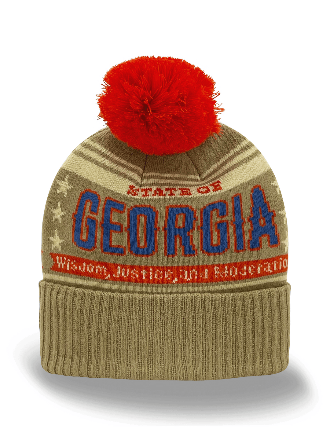 Georgia State Knit Beanie Hat Pom Pom Warm Winter Travel Souvenir Gift
