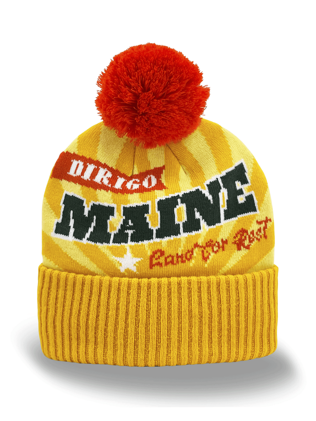 Maine Knit Beanie Winter Hat with Pom Pom | Northeast Travel Souvenir Gift