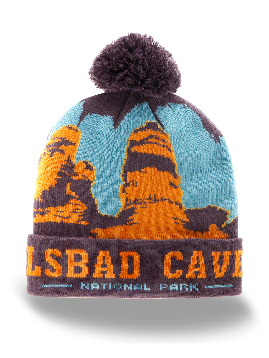 Carlsbad Caverns Beanie Hat with Pom Pom Knit Winter Cap Outdoor Hiking Gift