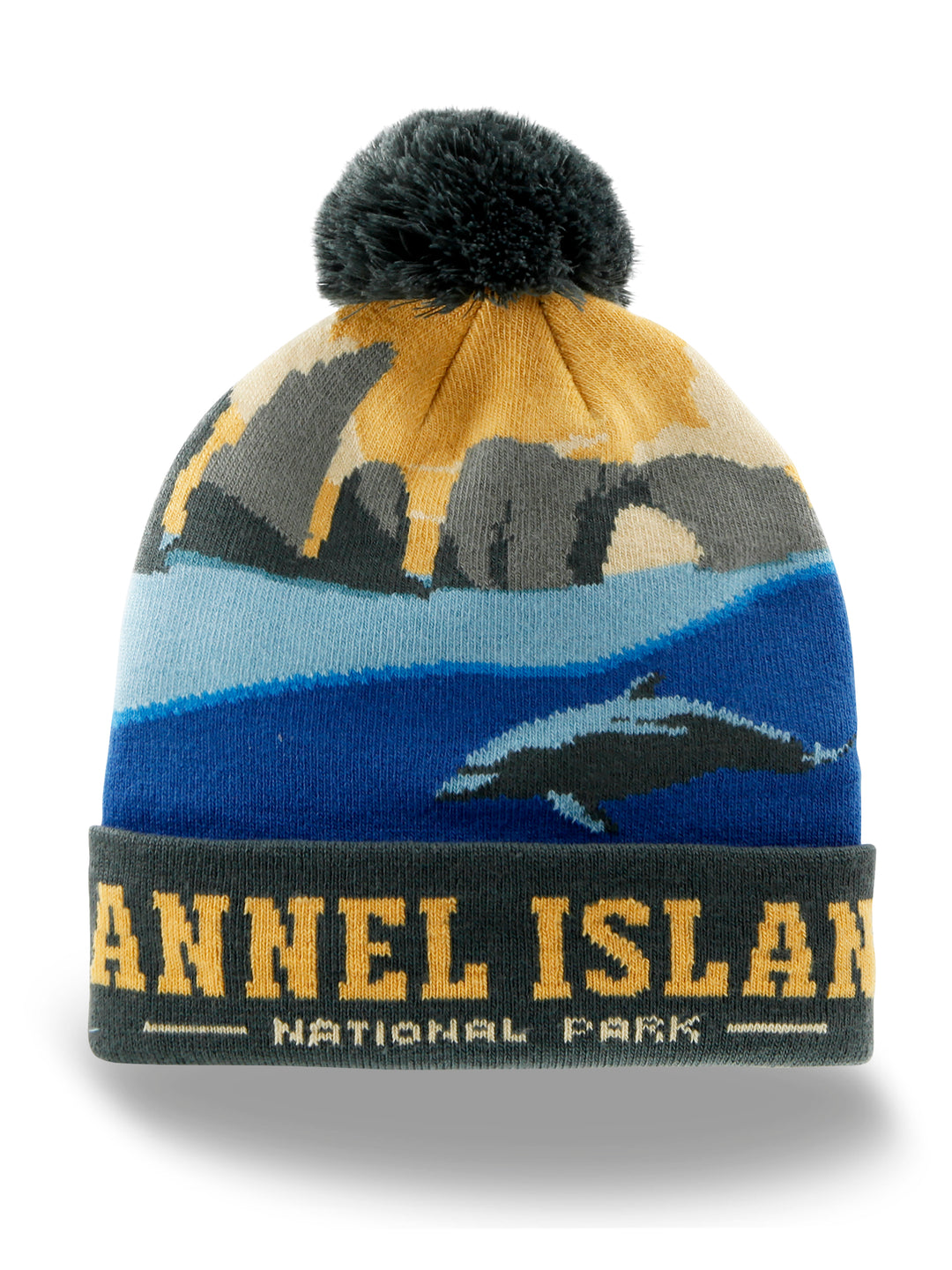 Channel Islands National Park Beanie Hat with Pom | Ocean Dolphin Knit Hiking Gift