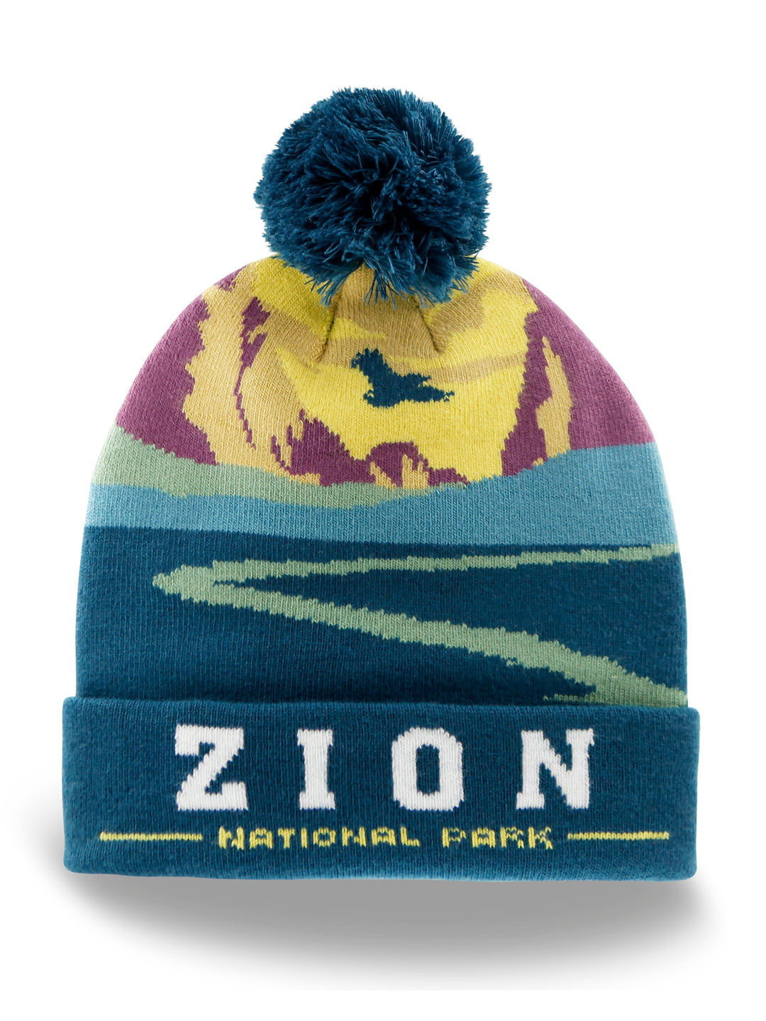 Zion National Park Beanie Hat with Pom Pom Warm Knit Winter Cap