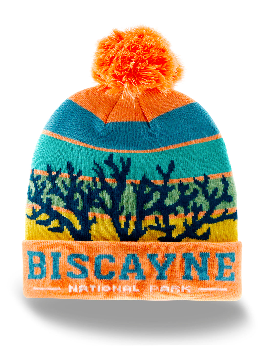 Biscayne National Park Beanie Hat Coral Reef Knit Pom Pom Ocean Souvenir