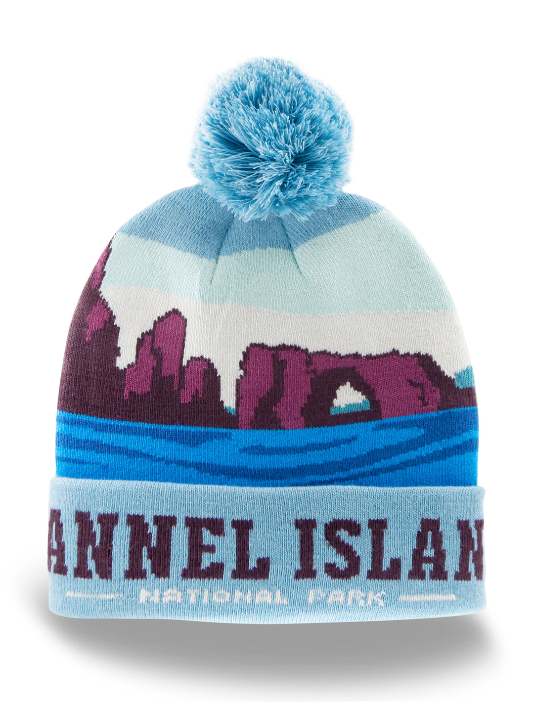 Channel Islands National Park Beanie Hat Winter Knit Pom Cap Coastal Cliff Souvenir