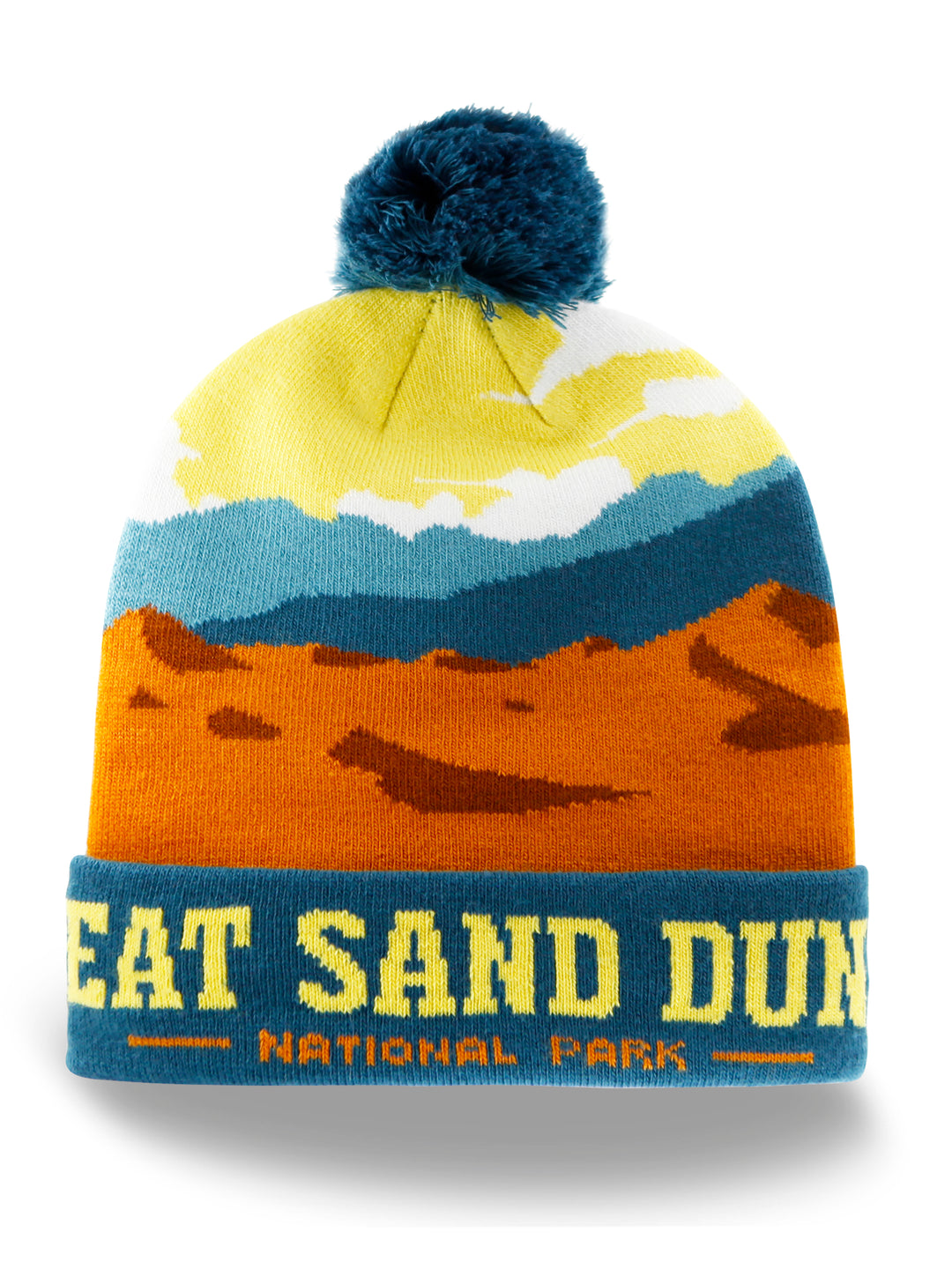 Great Sand Dunes National Park Beanie Hat Winter Knit Pom Pom Desert Souvenir