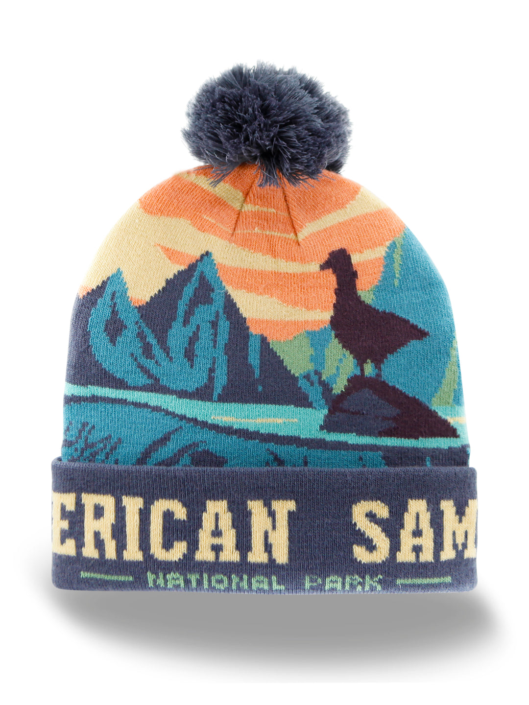 American Samoa National Park Beanie Winter Knit Hat with Pom Pom Warm Souvenir