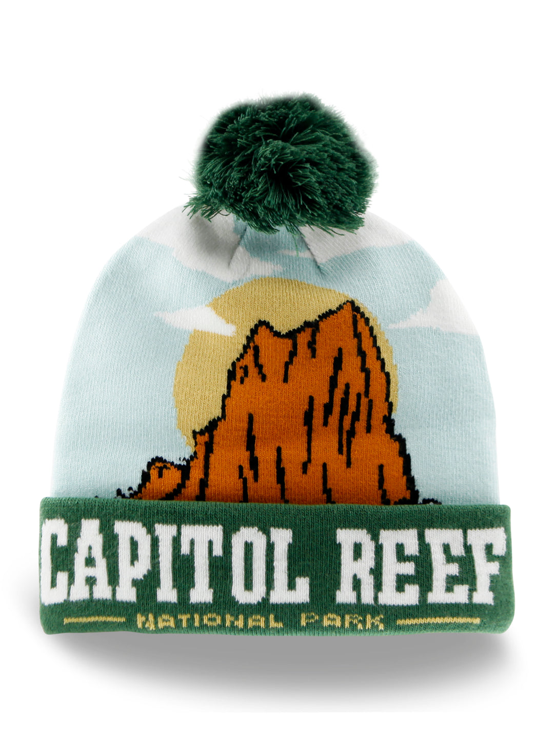 Capitol Reef National Park Beanie Hat with Pom Pom Winter Knit Cap Hiking Travel Gift