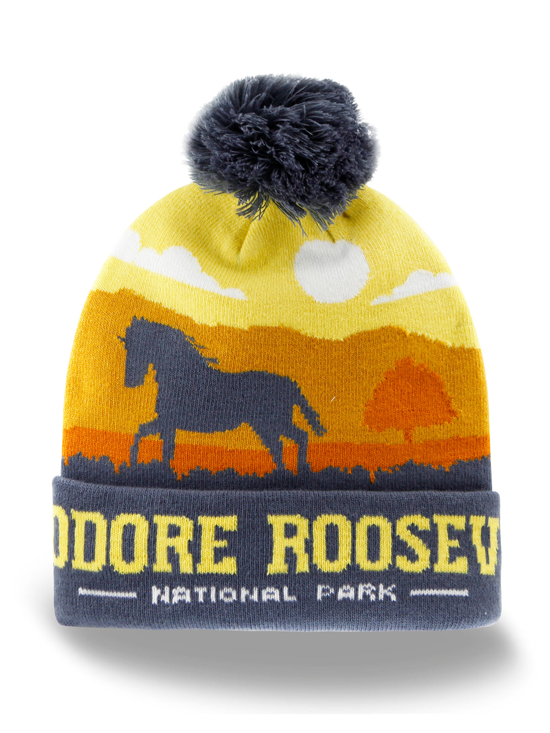 Theodore Roosevelt National Park Beanie Hat Winter Knit Pom Pom Hiking Souvenir
