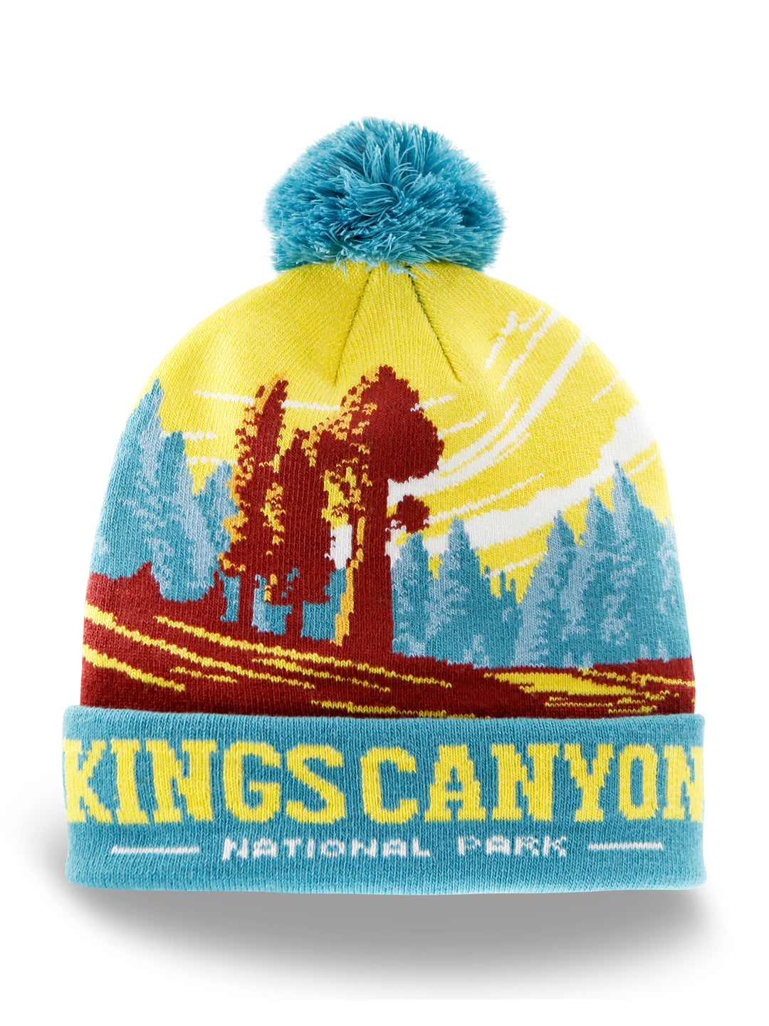 Kings Canyon National Park Beanie Hat with Pom Pom Winter Knit Cap Hiking Gift