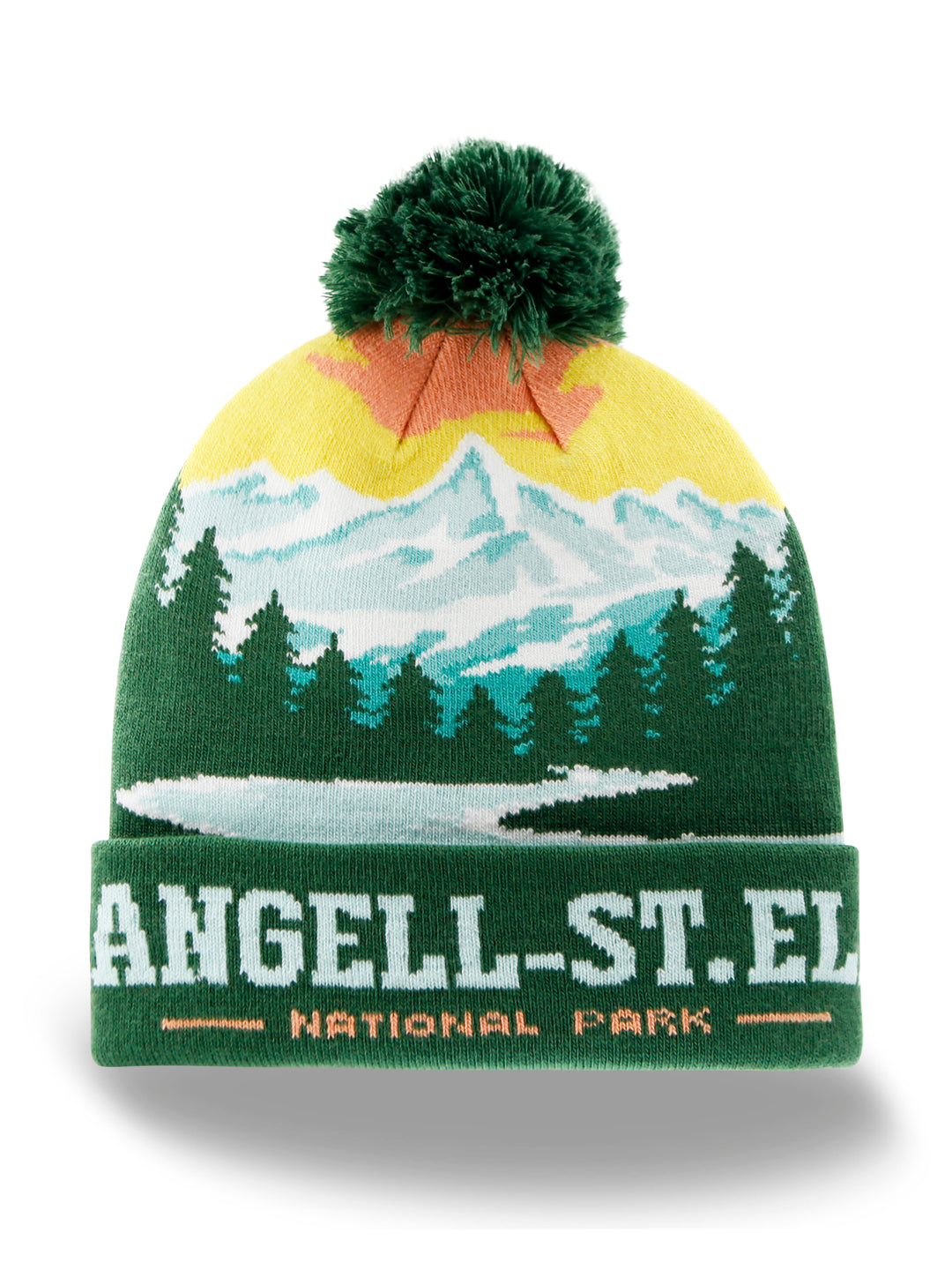 Wrangell St Elias National Park Beanie Winter Knit Hat with Pom Pom Warm Souvenir