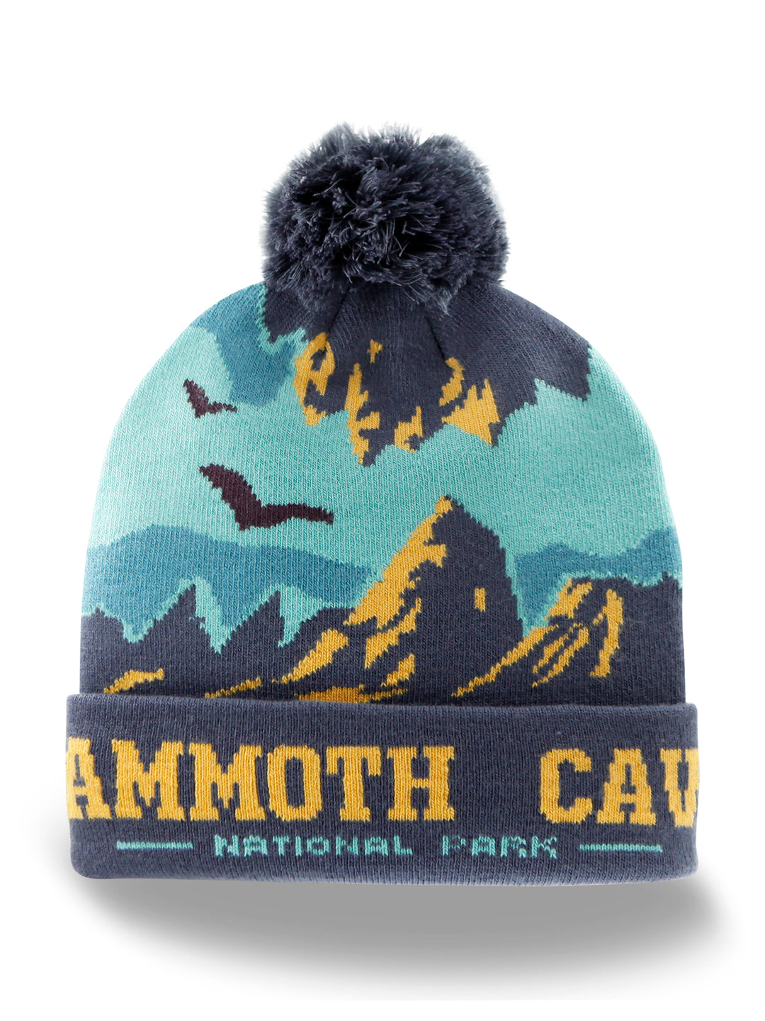 Mammoth Cave National Park Beanie Hat with Pom Pom Winter Knit Cap Hiking Gift