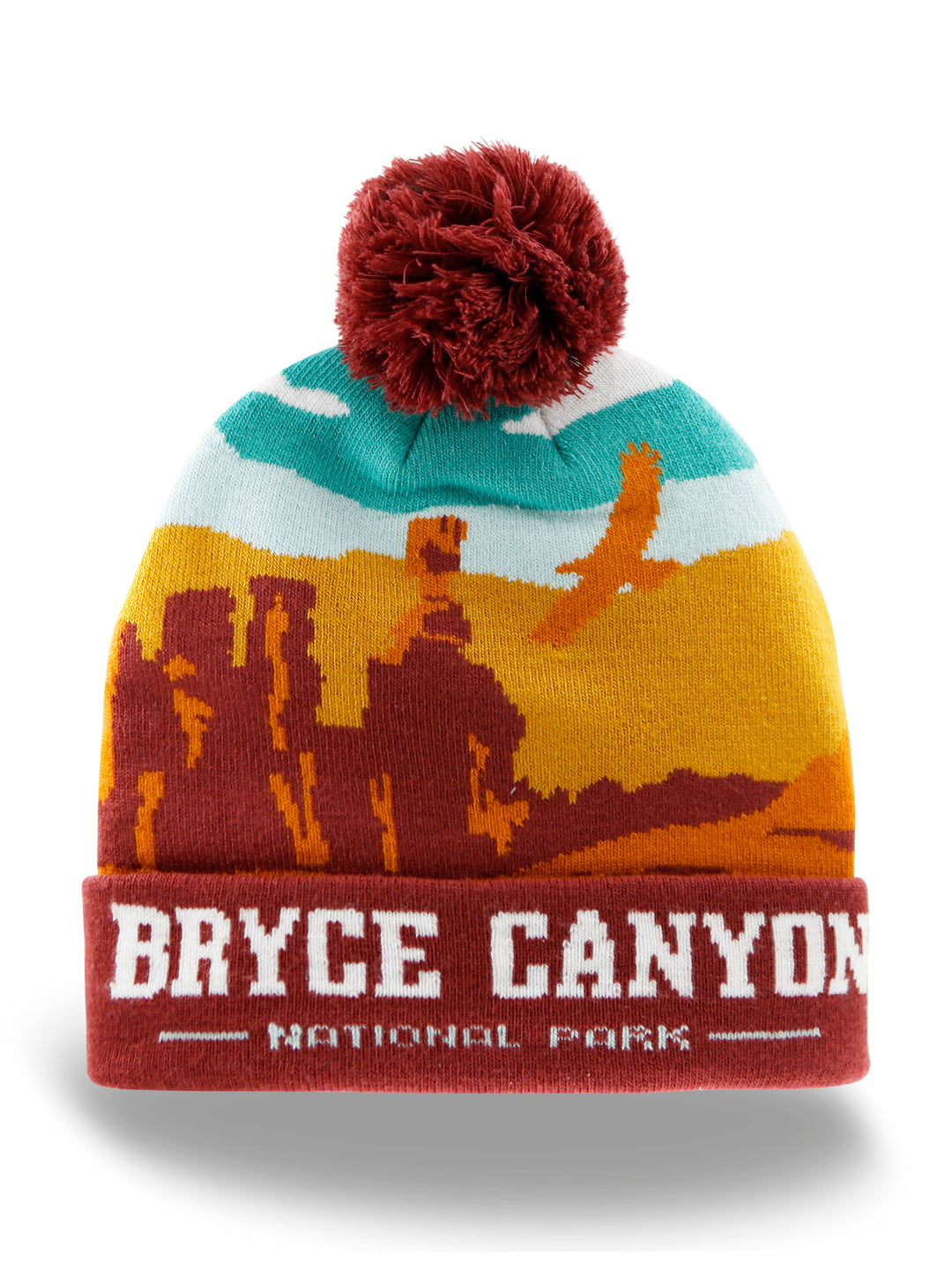 Bryce Canyon National Park Beanie Hat Winter Knit Pom Pom Hiking Souvenir