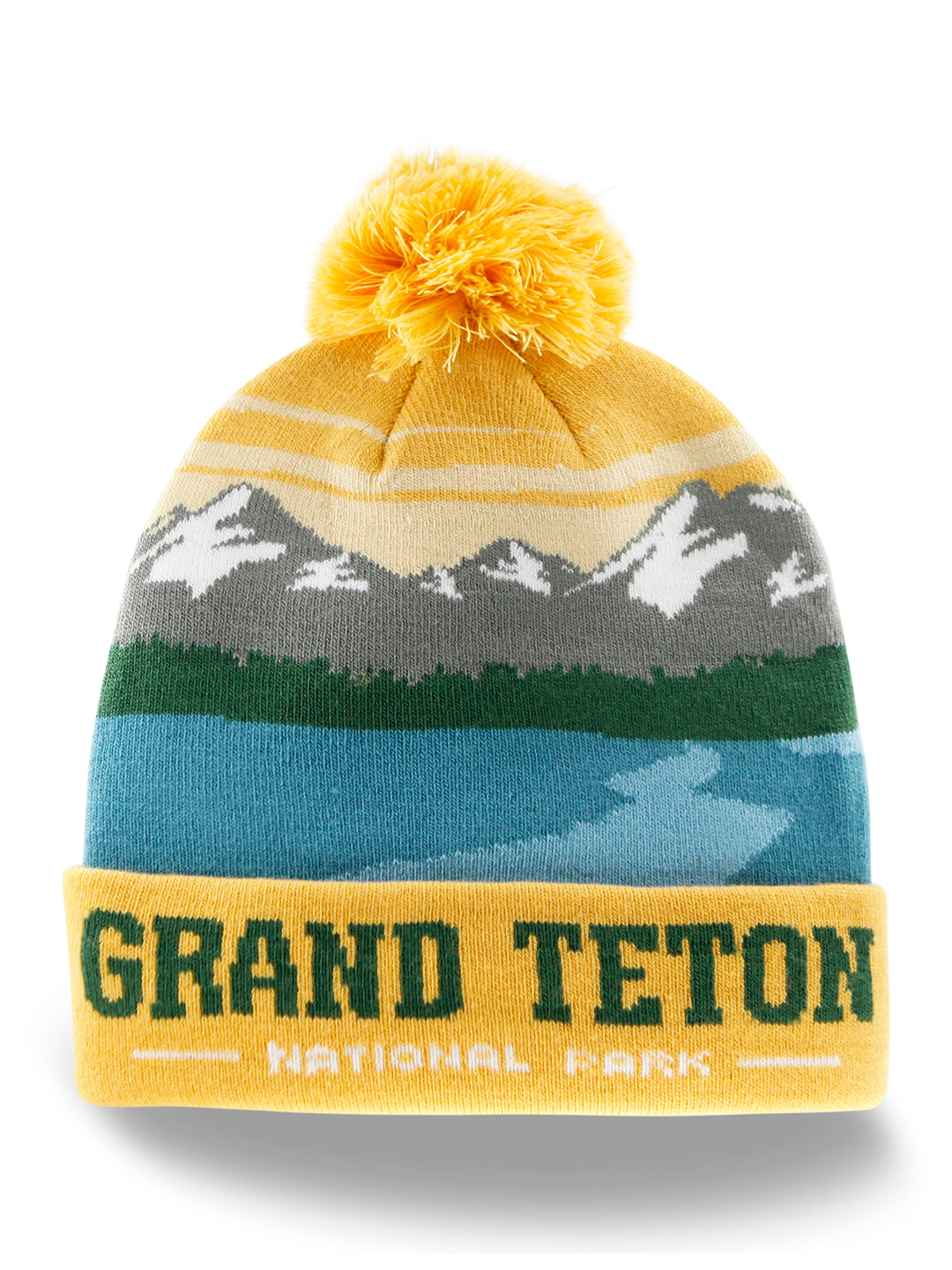 Grand Teton National Park Beanie Winter Knit Hat with Pom Pom Warm