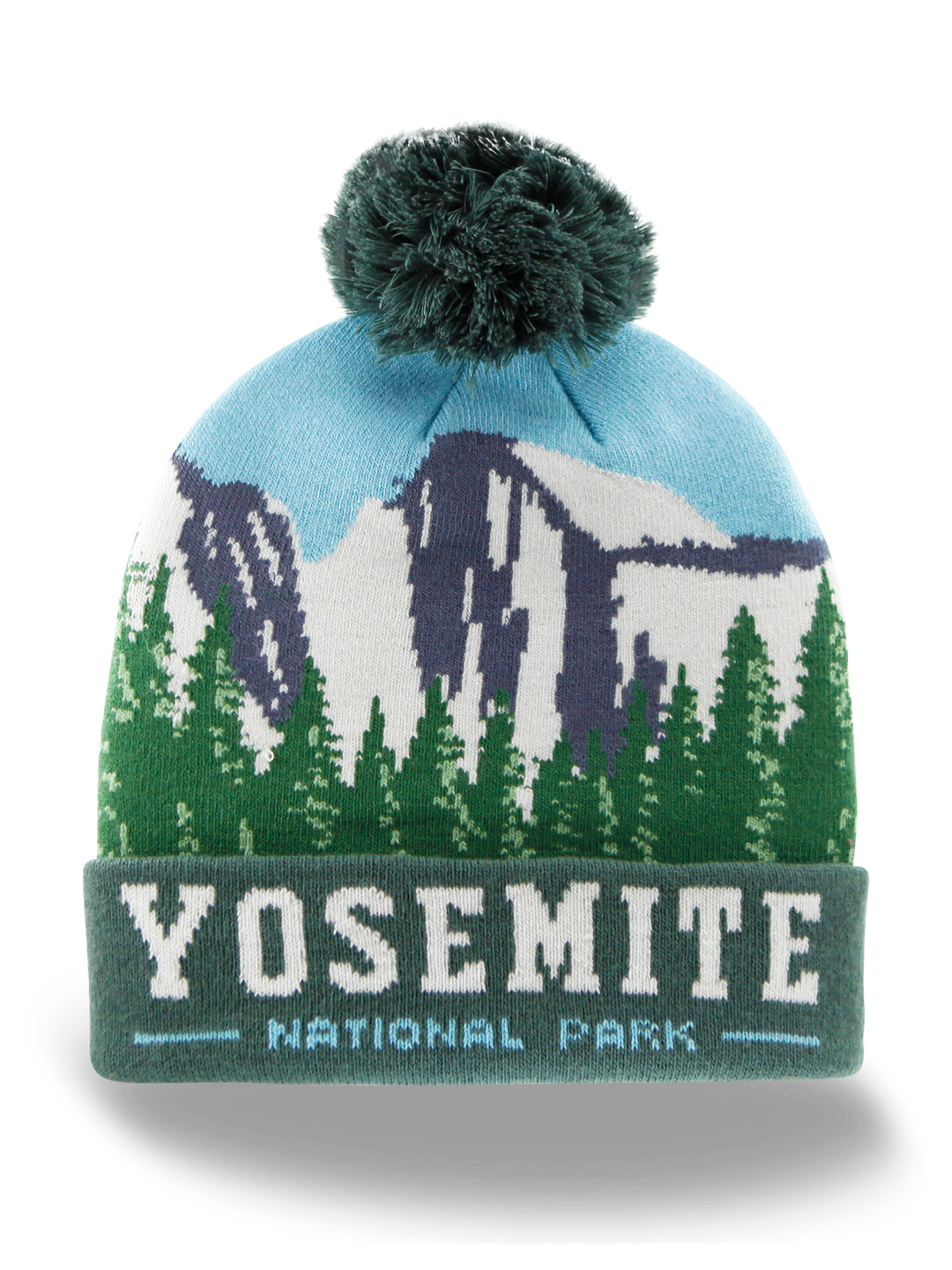 Yosemite National Park Beanie with Half Dome Mountain Forest, Warm Knit Hat for Hiking