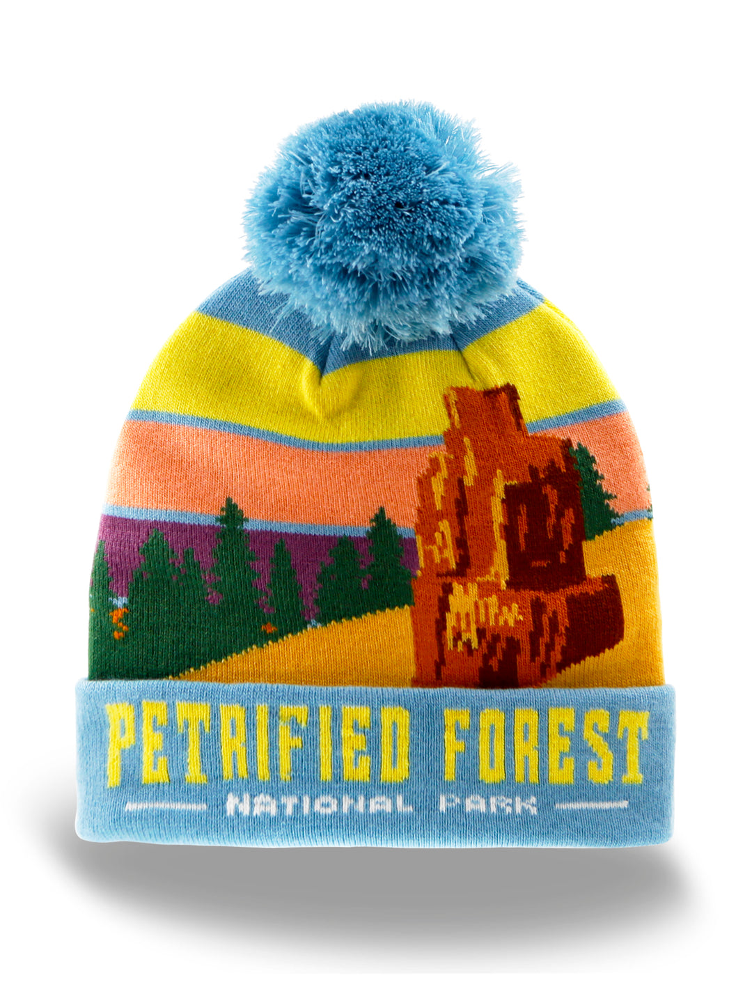 Petrified Forest National Park Knit Beanie Hat with Pom Pom Winter Outdoor Cap