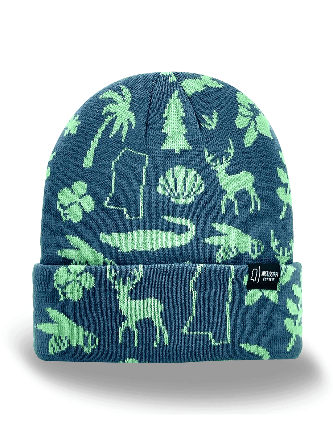 Mississippi Inspired Knit Beanie Winter Hat for Nature and Coastal Adventures