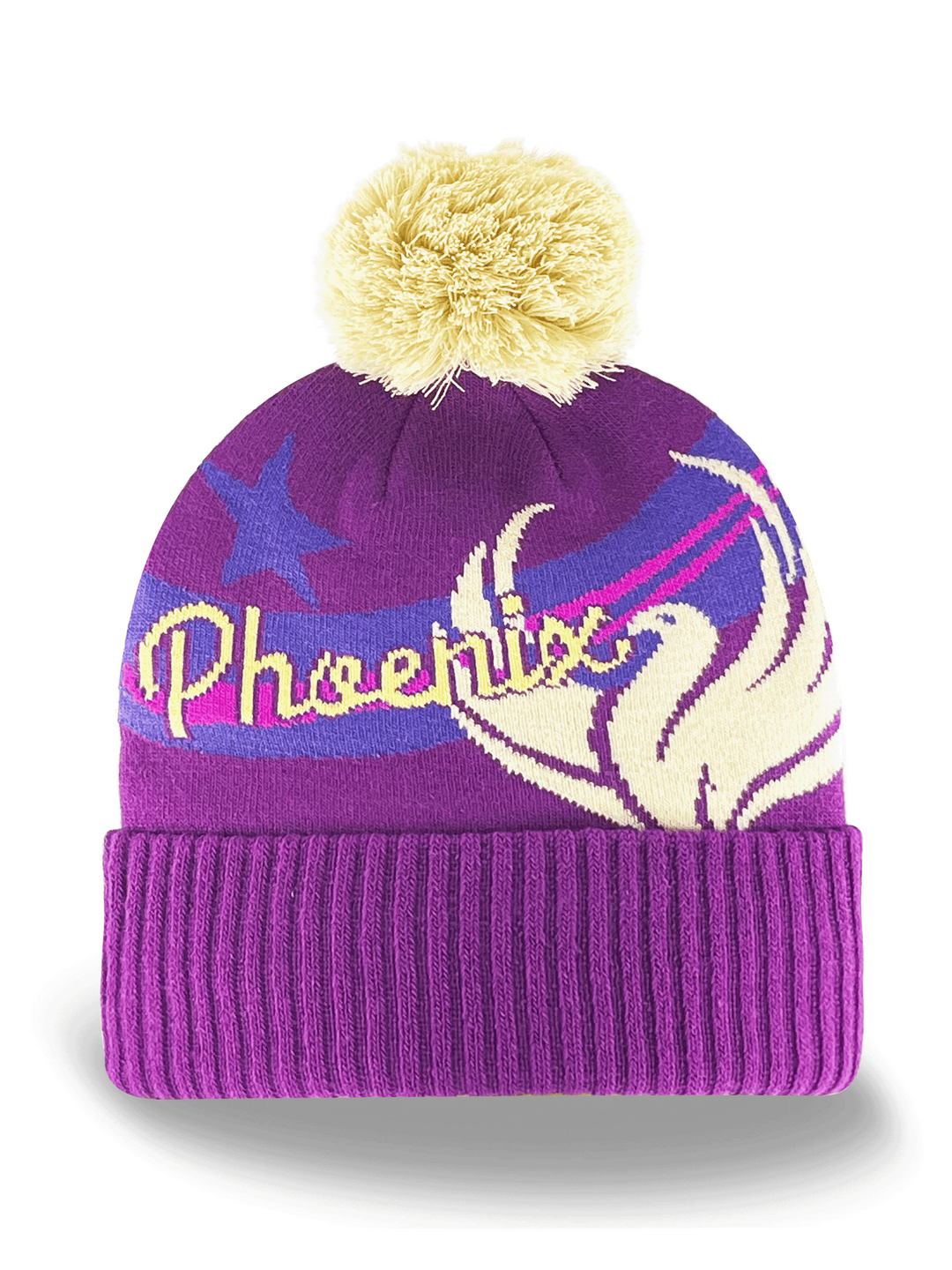 Phoenix Knit Beanie with Pom Pom Winter Hat City Souvenir Gift