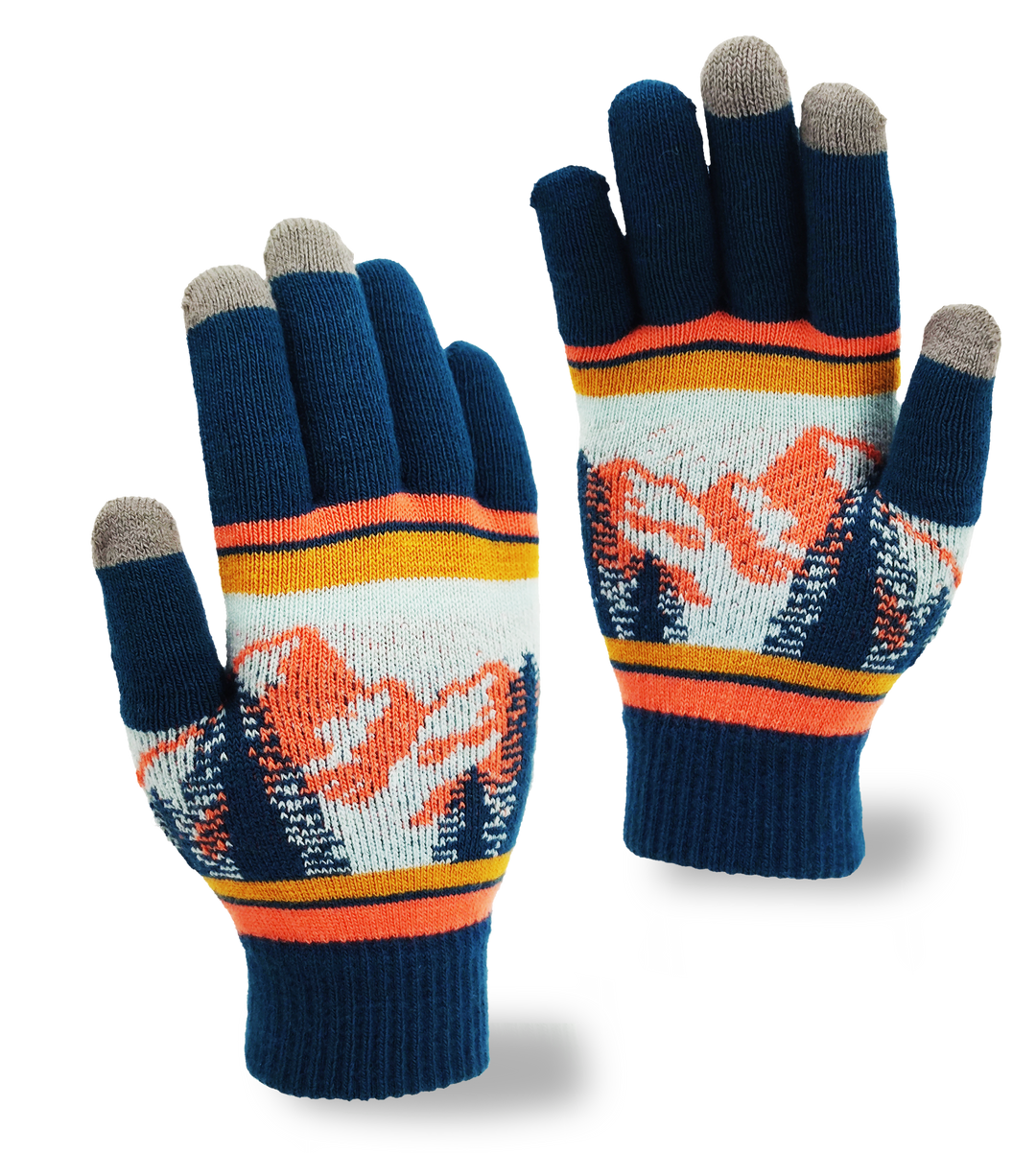 Peaks of Fire Knit Gloves
