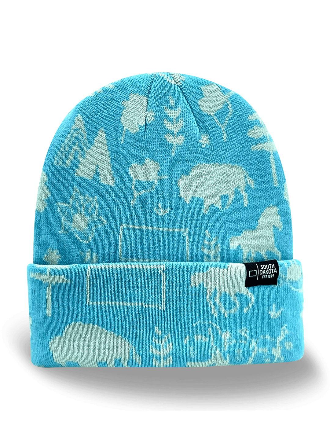 South Dakota Inspired Knit Beanie Winter Hat for Cold Weather Adventures