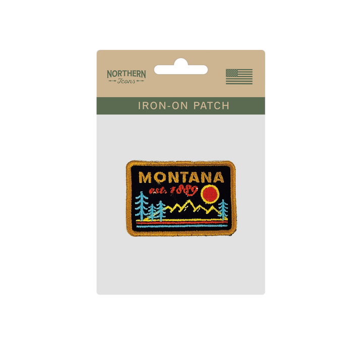 Montana Sunset Wilderness Iron On Embroidery Patch