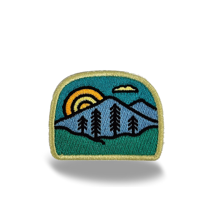 Sunset Peaks Iron On Embroidery Patch