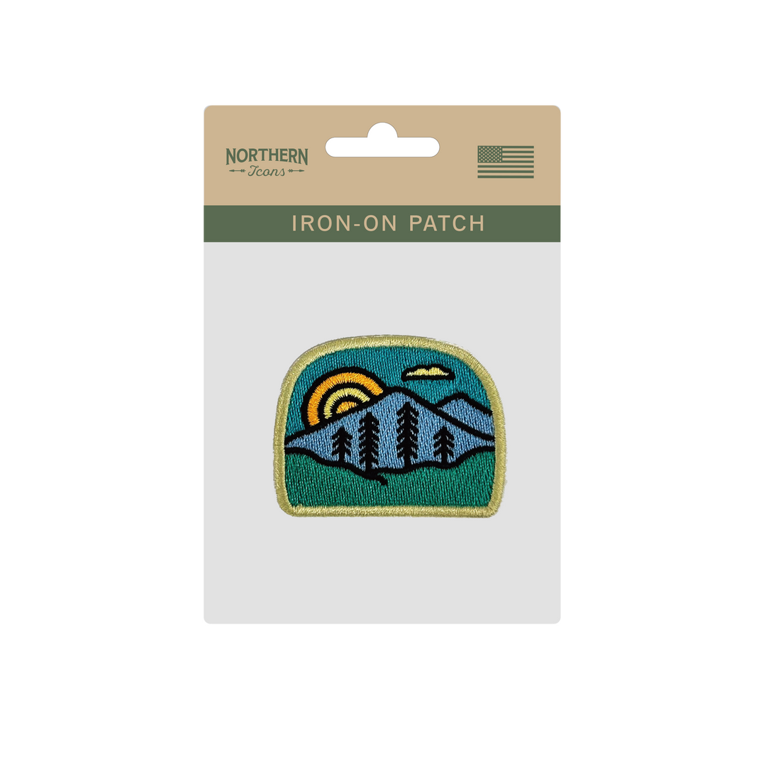 Sunset Peaks Iron On Embroidery Patch