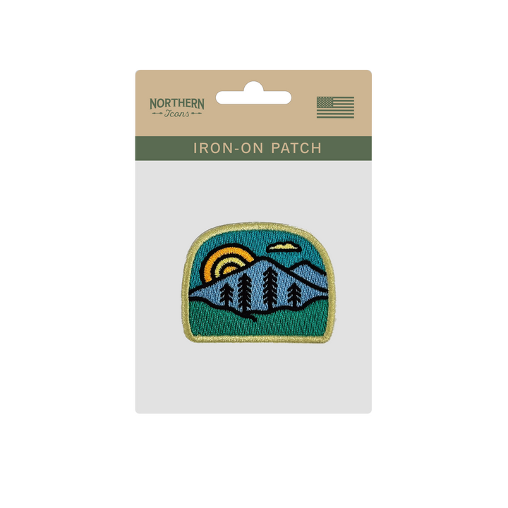 Sunset Peaks Iron On Embroidery Patch