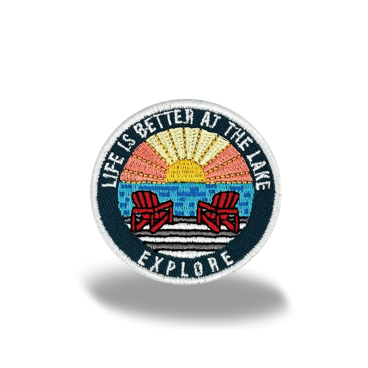 Life is Better at the Lake Iron On Embroidery Patch