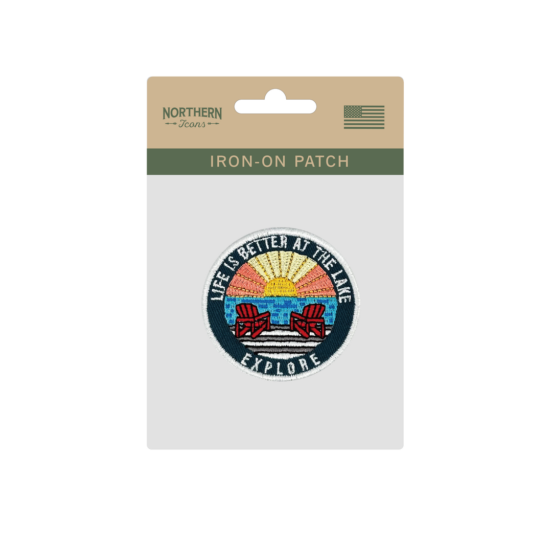 Life is Better at the Lake Iron On Embroidery Patch