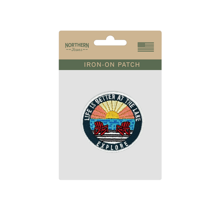 Life is Better at the Lake Iron On Embroidery Patch