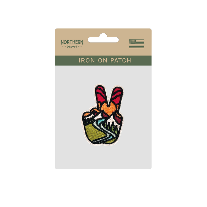 Peace Mountain Landscape Iron On Embroidery Patch