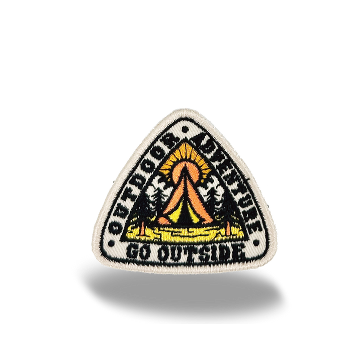 Outdoor Adventure Tent Iron On Embroidery Patch