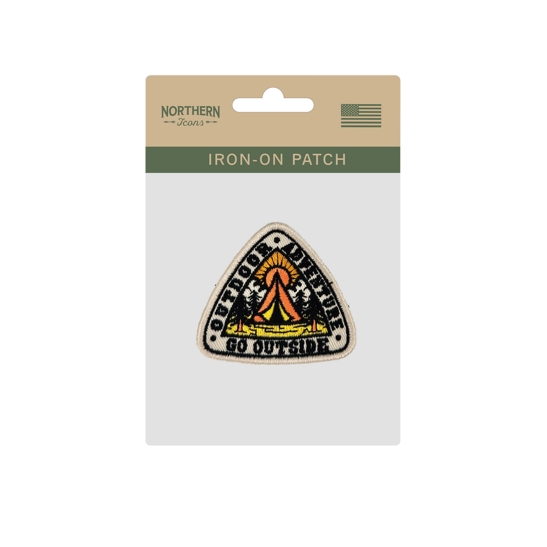 Outdoor Adventure Tent Iron On Embroidery Patch