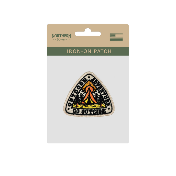 Outdoor Adventure Tent Iron On Embroidery Patch