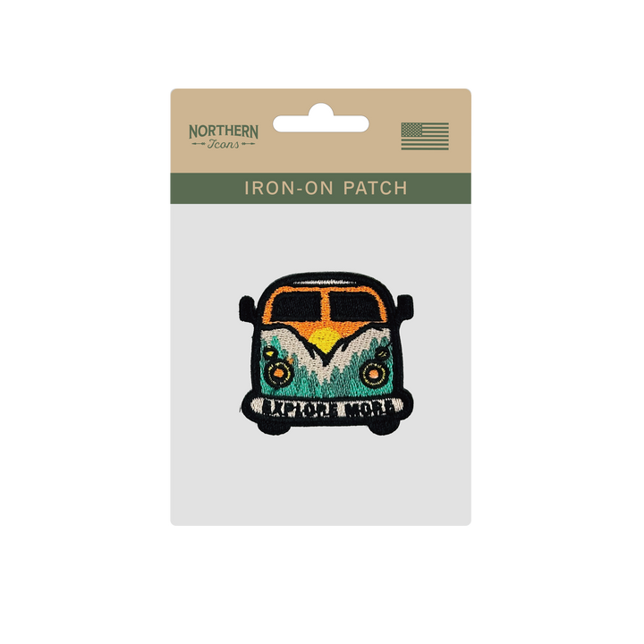 Vintage Camper Van Iron On Embroidery Patch