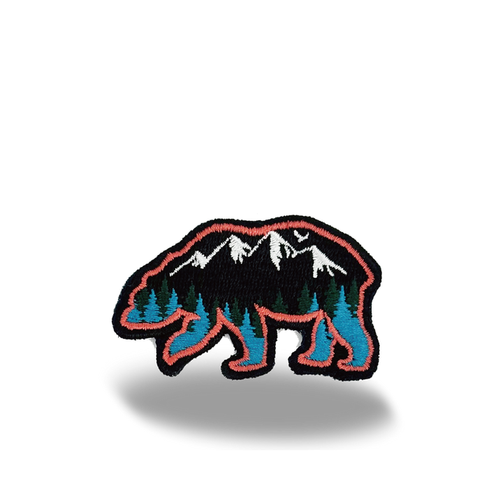 Forest Bear Wilderness Iron On Embroidery Patch