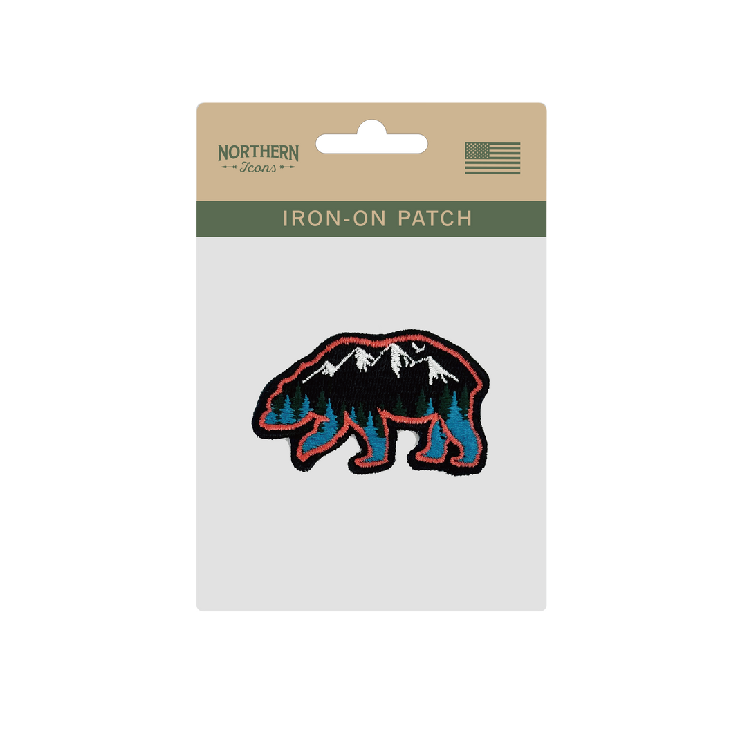 Forest Bear Wilderness Iron On Embroidery Patch