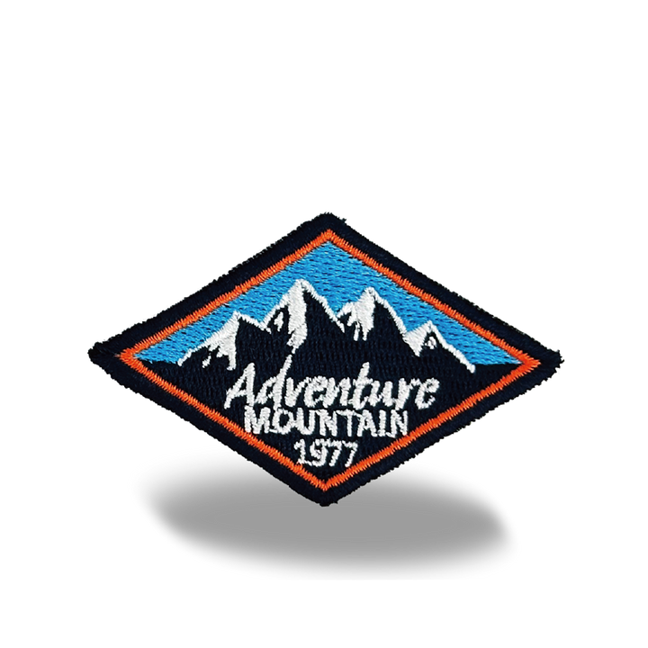 Adventure Mountain Iron On Embroidery Patch