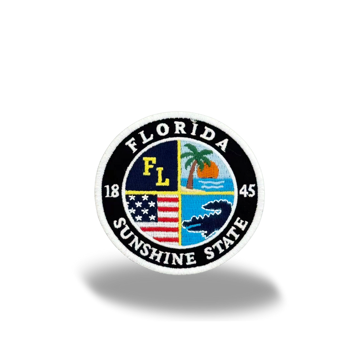 Florida Embroidered Patch ¨C Sunshine State Round Badge