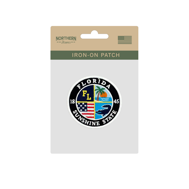 Florida Embroidered Patch ¨C Sunshine State Round Badge