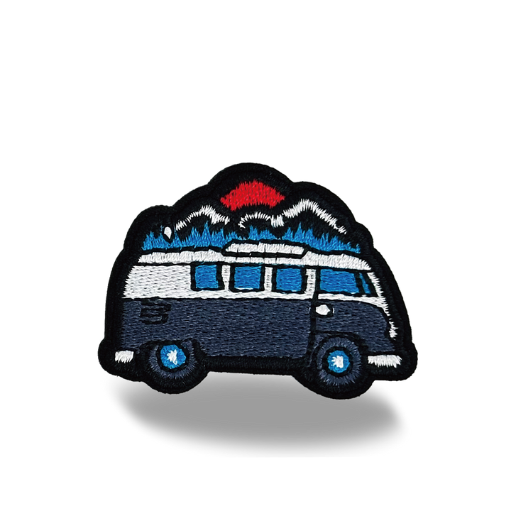 Mountain Van Adventure Iron On Embroidery Patch