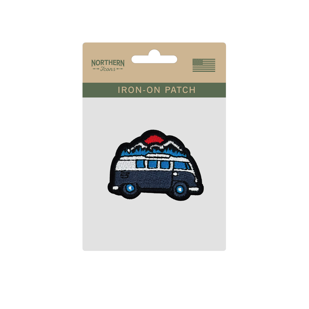 Mountain Van Adventure Iron On Embroidery Patch