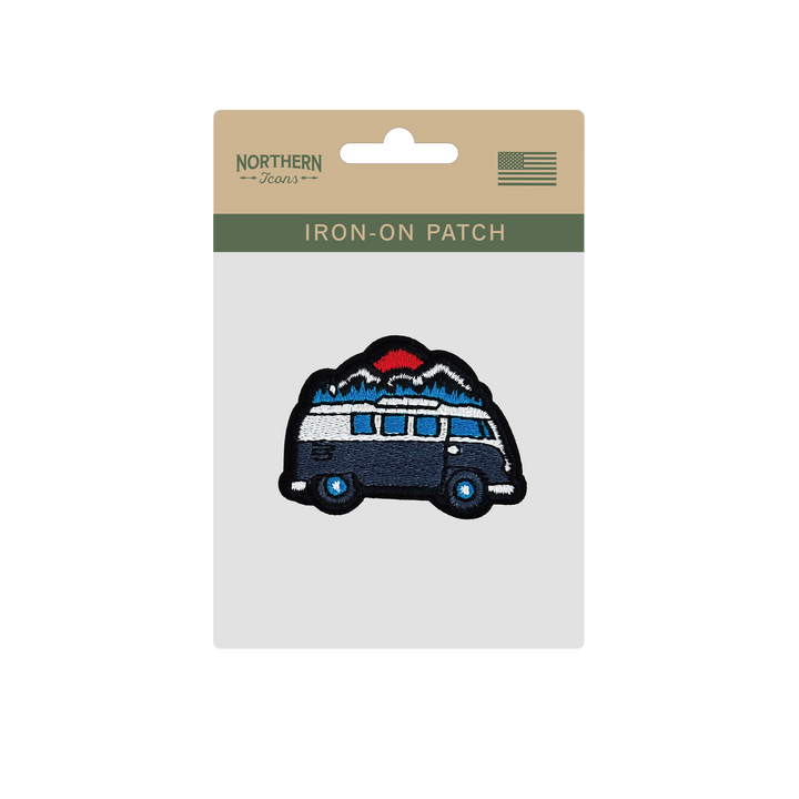 Mountain Van Adventure Iron On Embroidery Patch