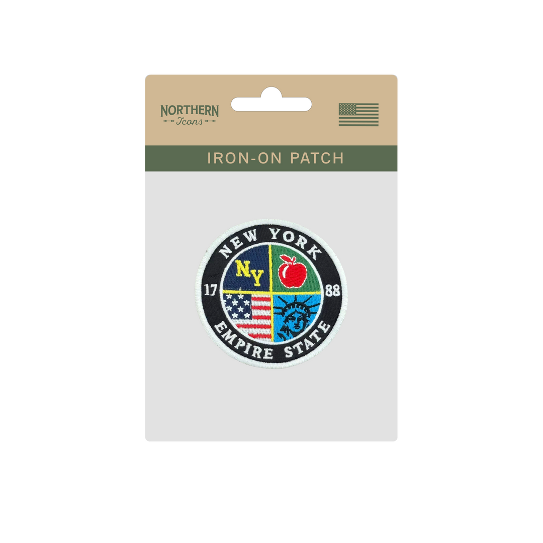 New York Embroidered Patch ¨C Empire State Round Badge