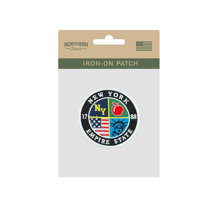 New York Embroidered Patch ¨C Empire State Round Badge