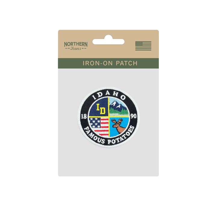 Idaho Embroidered Patch ¨C Famous Potatoes Round Badge