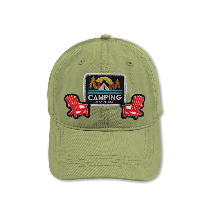Camping Adventure Embroidered Patch Baseball Cap