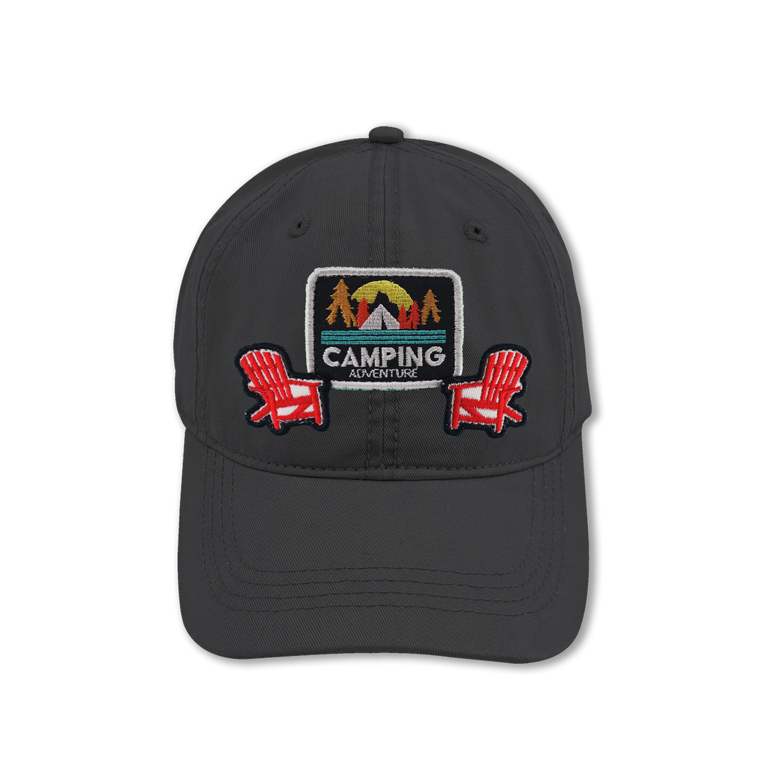 Camping Adventure Embroidered Patch Baseball Cap