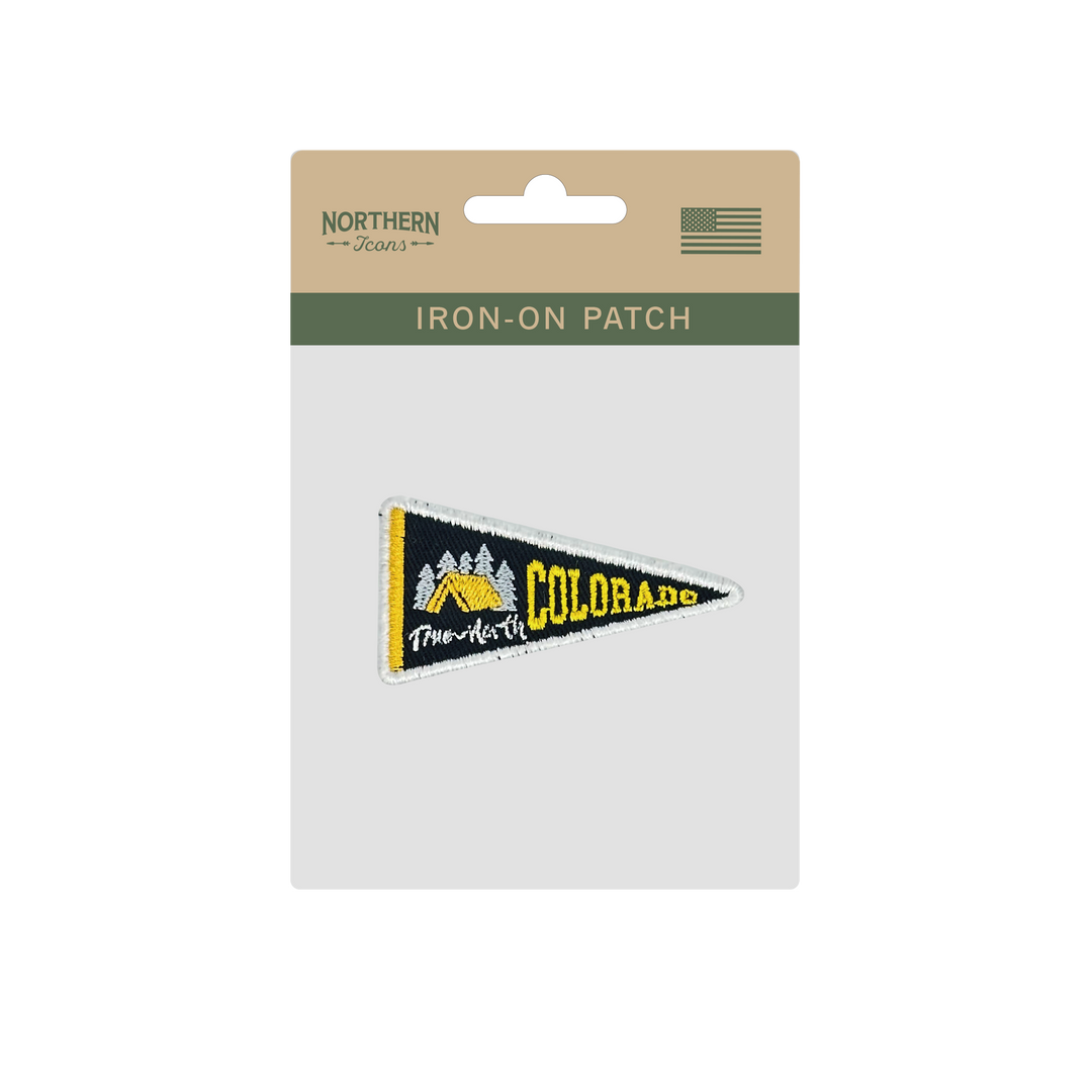 Colorado Pennant Iron On Embroidery Patch